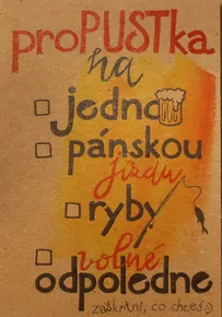 Přáníčko BeBechy - recyklovaný papír - Propustka